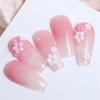 400Pcs 3D Flower Nail Charms,Resin Flower Nail Gems Nails Art Rhinestones Flower Nail Supplies for Women Girls Gifts