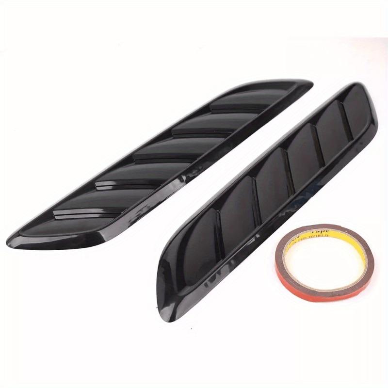 Glossy Black Front Hood Side Air Flow Vent Scoop Decor Trim Fit For Chevy Silveryado