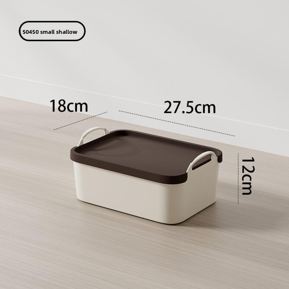 

Пластиковый органайзер для косметики с крышкой, хранение одежды, прочный ящик для хранения, спальня, кухня S