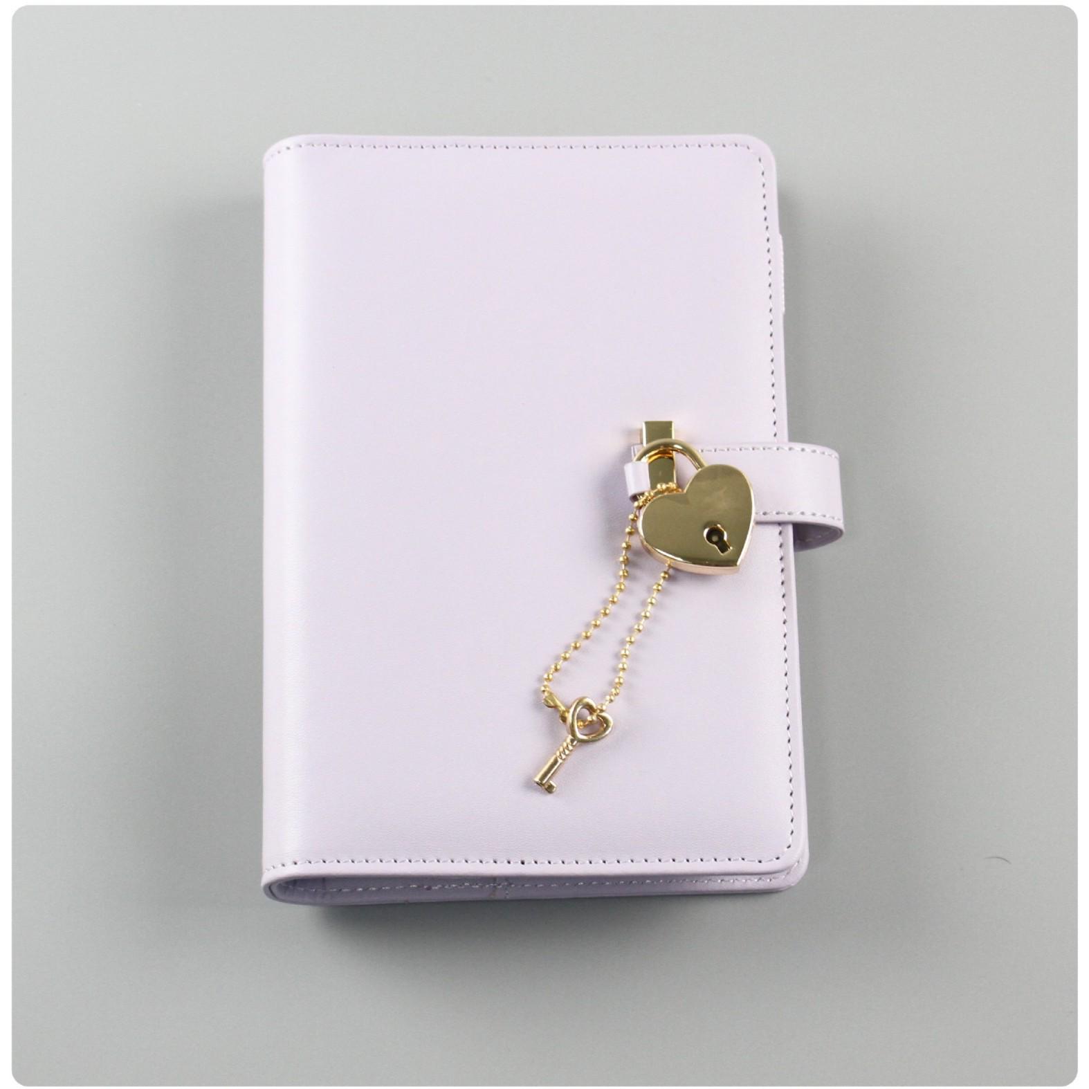 

Heart Lock Cute Girly Diary with password Macaron Binder A6 without pages