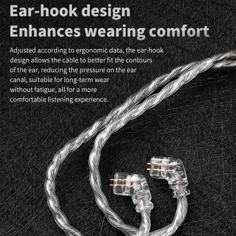 Premium Silver Coated Sound Cable with Low Resistance Design Ensuring Uninterrupted Music Streaming for Audiophile