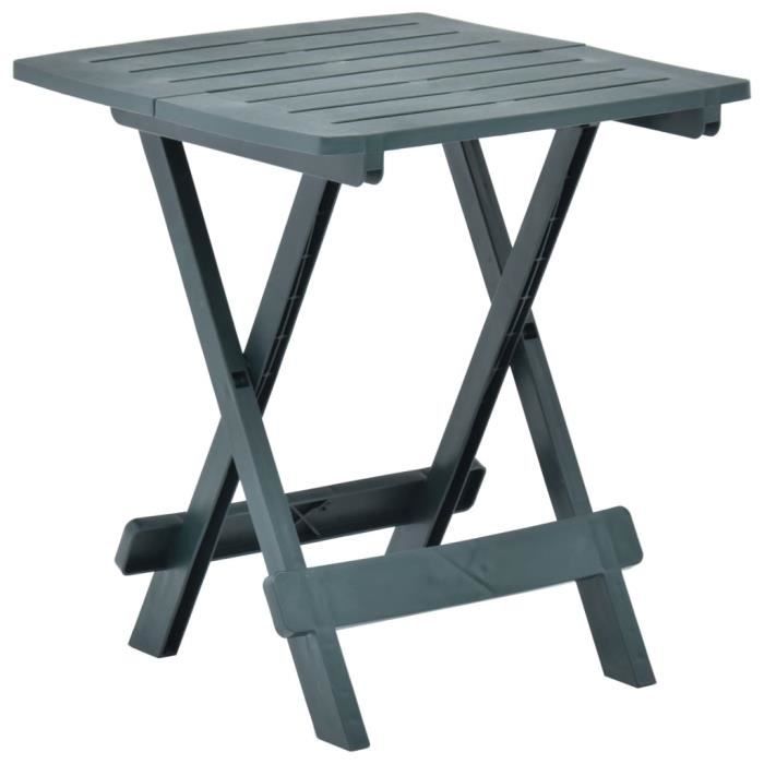 Table pliable de jardin - vidaXL - Vert - 45x43x50 cm - Design élégant - Pliable