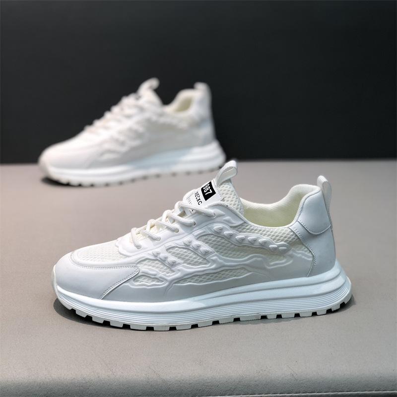 Spring new low-top mesh surface, breathable and comfortable casual soft bottom lace-up ec
