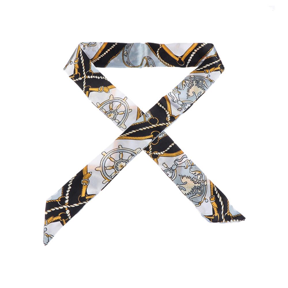 Ladies Small Silk Scarf Bag Handle Ribbon Neck Scarf Hairband Decor Accessories