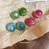 Boucles d'oreilles clous rondes dégradées couleur bonbon boucles d'oreilles douces boucles d'oreilles personnalisées simples boucles d'oreilles de niche