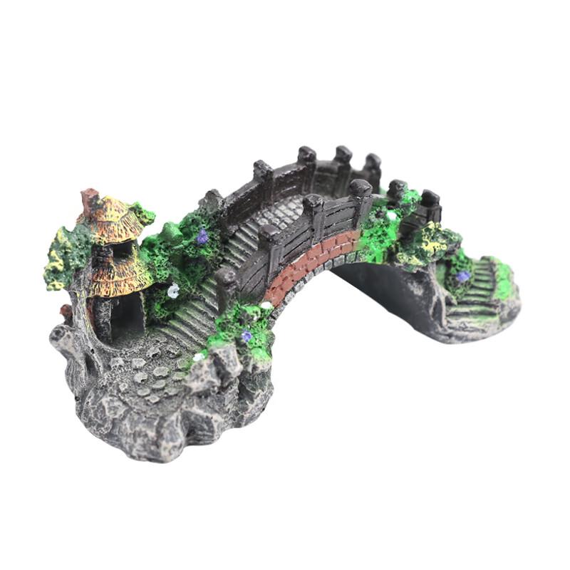 Aquarium Harz Stein Bogenbrücke Versteck Dekoration