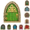 Fairy Princess Door Wooden Figurine With Printed Design For Yard Decor