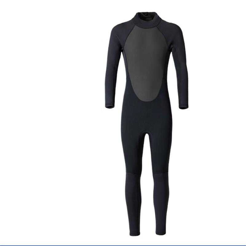 WEZHO 3mm Full Black Long Sleeve Back Zip Wetsuit