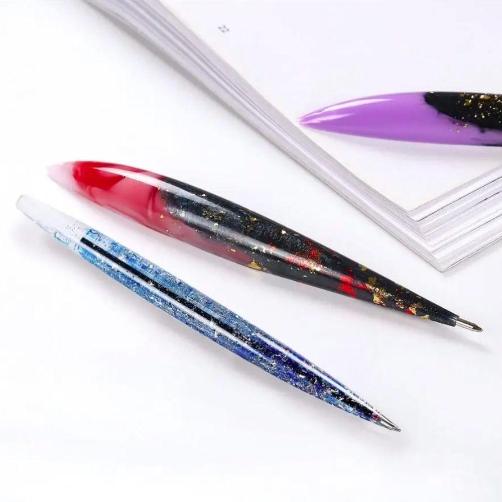 INS Style Pen Silicone Mould Transparent DIY Craft Gifts Soft DIY Ballpoint Pen Mold  Making Tools