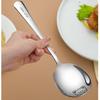 304 Stainless Steel Soup Spoon Long Handle Large Rice Spoon Reusable Metal Serving Spoon Dishwasher Safe Kitchen Tableware
