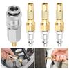 3Pcs Heavy-Duty Copperair Nozzle With Quick Connector, Screw On Tire Inflator Chuck For Tire Inflator Gauge Compressor