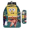 Spongebob Squarepants Children'S School Bag Male And Female Students Backpack Kindergarten Cute Cartoon Backpack Pencil Bag