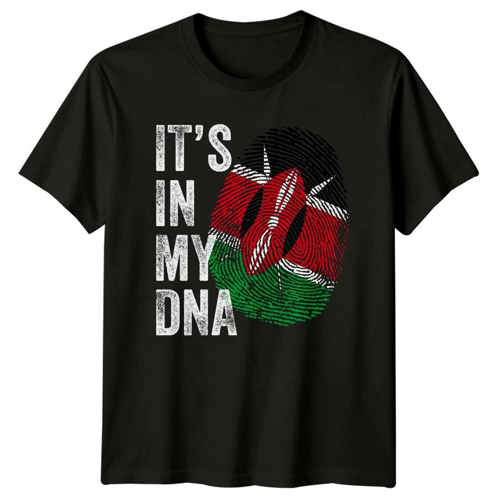 Its In My DNA Kenya Flag Fingerprint Mens T-Shirt Womens Tee Graphic Unisex Top