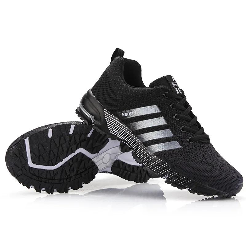 Fashion Men Sneakers Breathable Mesh Comfortable Black Sports Shoes Anti-Slip Outdoor Casual Running Mens Shoe Zapatillas Hombre