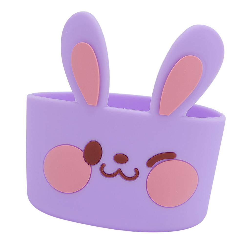 3 szt. Silikonowy ochraniacz na butelkę na wodę, antypoślizgowy rękaw ochronny, silikonowy ochraniacz na kubek z kreskówkowym królikiem dla