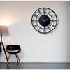 Morden Metal Wall Clock for Living Room Bedroom Office Kitchen Stylish Analog Wall Clock for Home and Hall Designer Big Size Modern (50 Cm) (Black
