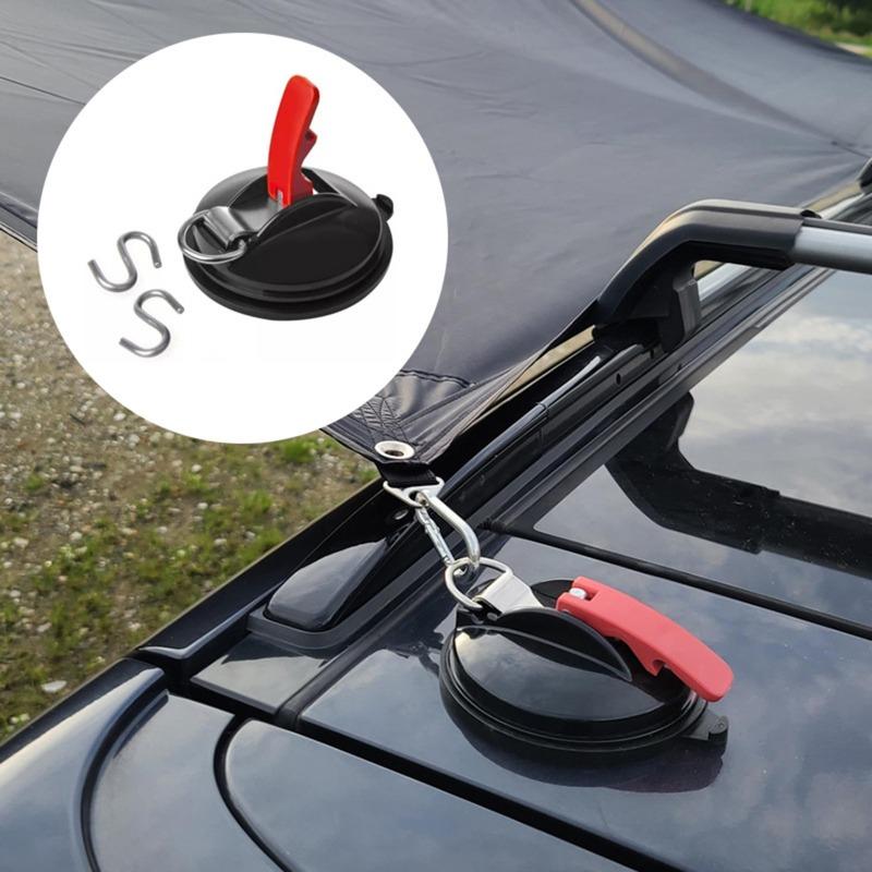 1Pc Outdoor Camping Canopy Suction Cup, Multi-function Car Suction Cup, Fixed Rear Net Suction Cup with Strong S Hook