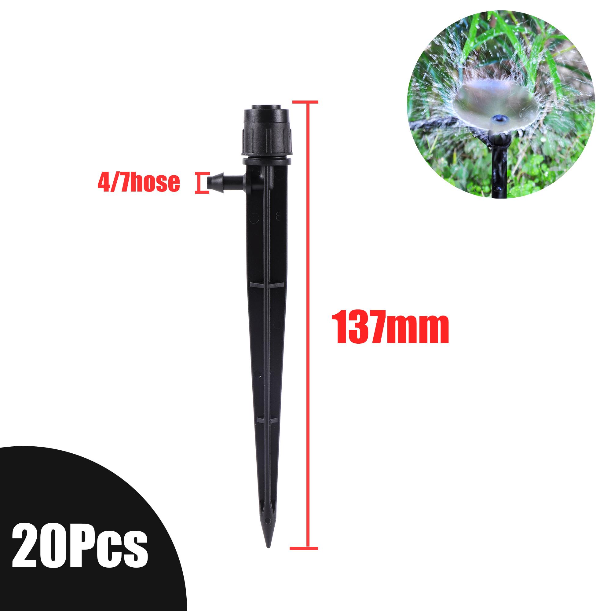 

20Pcs Scattering Sprinkler All-round 360 Degree Watering Emitter 13cm 19cm Stake Fountain Garden Flowerbed Irrigation Nozzles