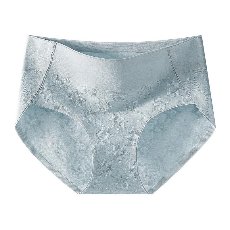 Women Seamless Mid Waist Pure Cotton Antibacterial Plus Size Daily Underwear Panties