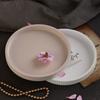 Heat Resistant Epoxy Mold Silicone Tray Molds Striped Round Tray Shape Silicone DIY Dish Mold Suitable for Cement Tray
