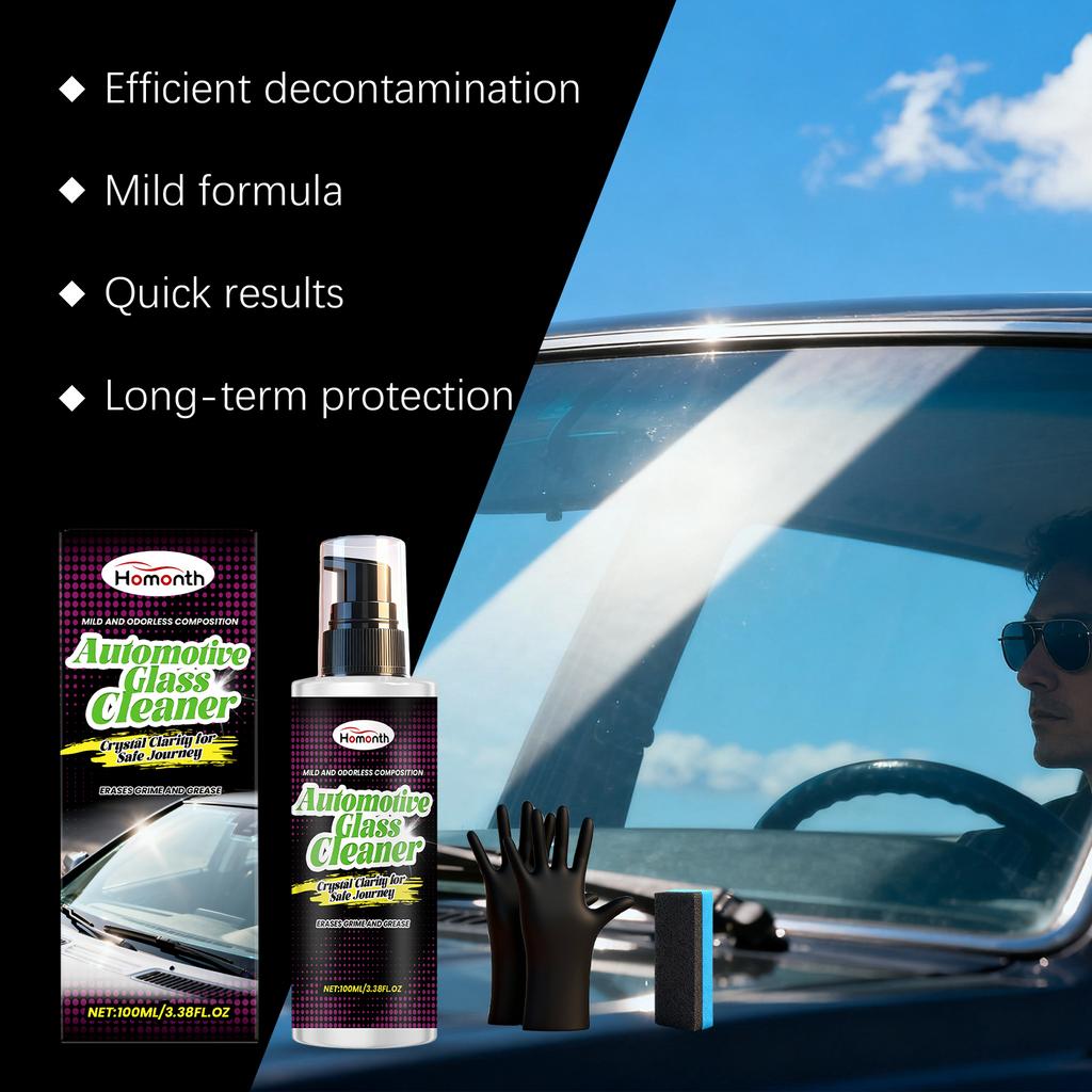 Car Windshield Protectant Car Window Glass Care Spray Effectively Removes Oil Film Clear Vision No Damage To The Glass Surface