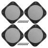 ACROPIX Universal 4" Car Speaker Grille Cover Mesh Square 4" Audio Speaker Subwoofer Guard