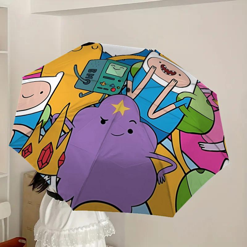 1pc Adventure Time Automatic Open/Close Umbrella, Lightweight Design for Everyone,Durable Canopy yy251014055