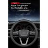 Leather Cover for All Seasons Auto Steering Wheel Cover Ultra-Thin Non-Slip Round Breathable Car Steering Wheel Protector