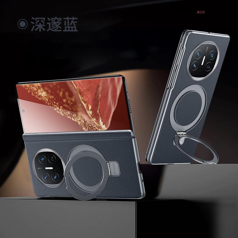 Applicable to Huawei matex6 mobile phone case flip fulcrum bracket magnetic plating X6 Napa pattern business men's leather case