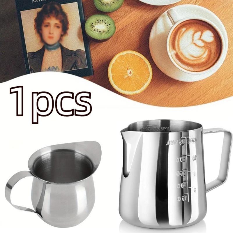 Milk Frothing Pitcher with Measurement Scale 350ml/500ml Coffee Latte Art Jug Creamer Cup for Espresso Cappuccino Barista Tools