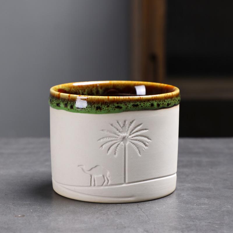 Japanese Style Ceramic Kiln Change Coffee Mugs Creative Retro Home Office Breakfast Couple Milk Tea Cups Drinkware Water Cup