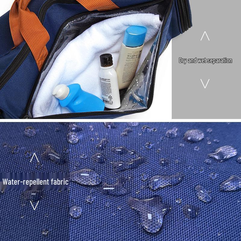 Cross-border Cylinder Bag: Unisex Folding Tote, Travel Sports, Large Capacity, Water-Resistant Fitness Luggage