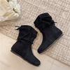 Fashion Women's Short Boots 2025 Autumn New Vintage Suede Casual Ankle Botas Women Solid Tassel Flat Bottom Females Shoes Botas Mujer