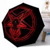 Devil's Star Symbol Automatic Umbrella Compact 8-Rib Design Lightweight All-Season Travel Outdoor Accessory Perfect Gift for Women Men