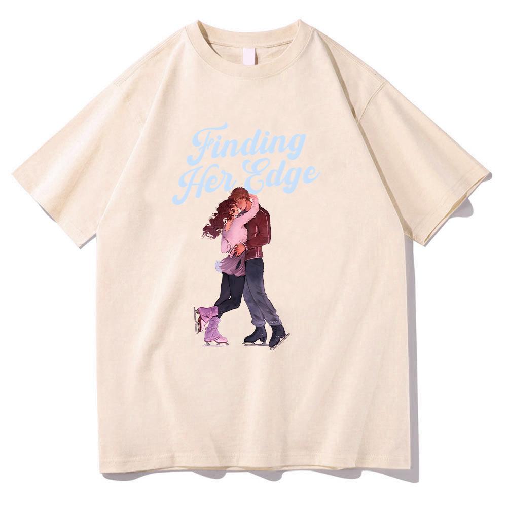 Finding Her Edge fashion new Print T Shirts High Quality 100%Cotton Couple Clothes Women Men Aesthetic Casual Short Sleeve T-shirt anime tops