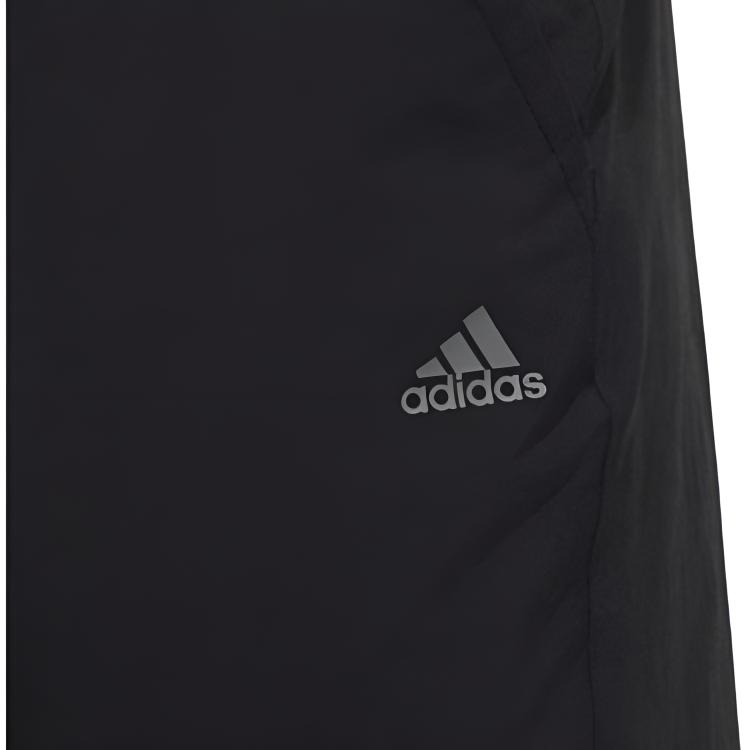 Adidas Solid Color Embroidered Logo Mid Waist Drawstring Straight Leg Sports Pants Men Bottoms Black HN2061