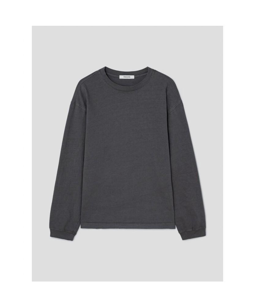 8SECONDS Casual Cotton Garment-Dyed Long Sleeve Tee Ash