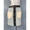 Export Single FN Home Sheath High Waist Slim Looking Silm Pu Pocket Button Skirt Skirt with Denim Cotton Skirt