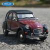 WELLY 1:24 Citroen 2CV 6 Charleston Alloy Car Model Diecast Metal Classic Vehicles Model Simulation Collection Children Toy Gift