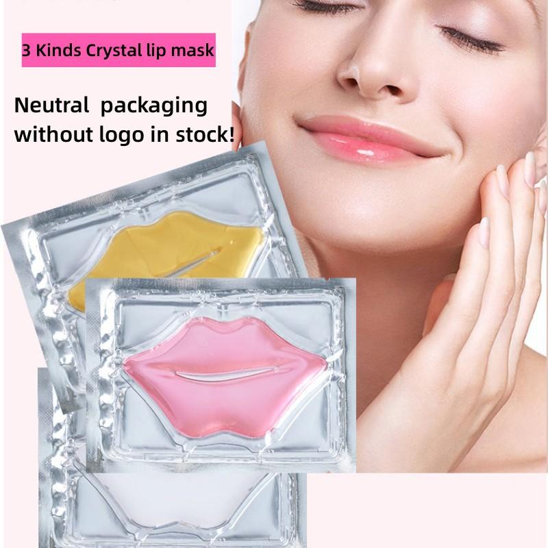 5 Pezzi Maschera Labbra al Collagene di Cristallo Labbra Rimpolpanti Patch Labbra Rosa Essenza Idratante Nutriente Cosmetici Cura della Pelle per la Bellezza