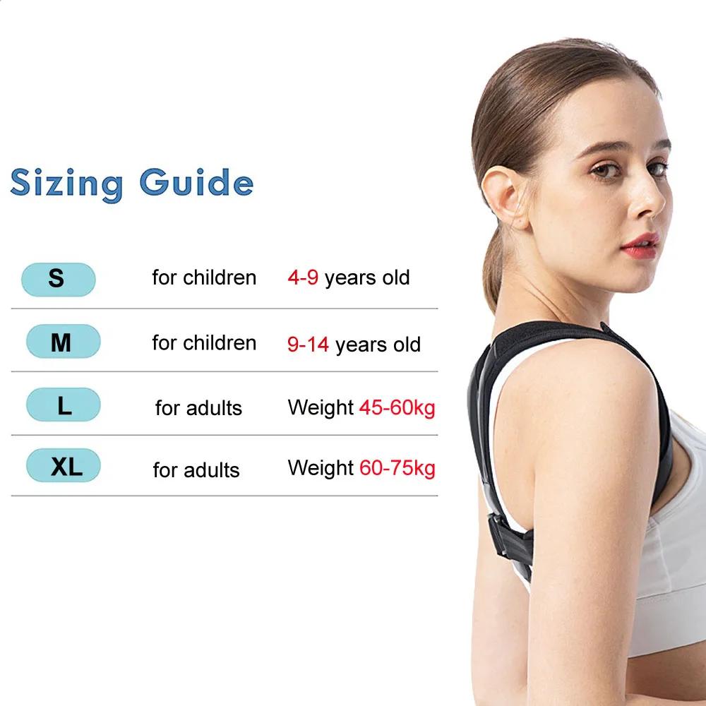 Adjustable Posture Corrector Back Brace For Upper Back Pain Relief Clavicle Support Straightener Weekly Comfortable Wear