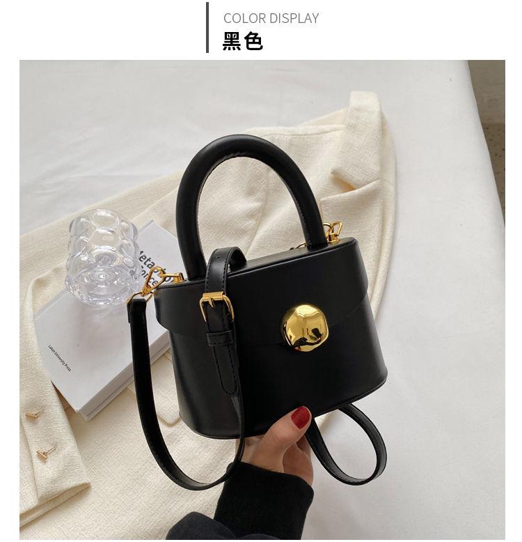 

JIAERDI Vintage Black Messenger Bag Women Retro Leather Handle Bucket Bag Purse Ladies Fashion Versatile Crossbody Bags Bolsos чёрный