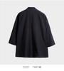 Men's Chinese-Style Trench Coat with Tie-Waist, Cape Design, Seven-Sleeve Dao Robe, and Embroidered Hanfu Details.