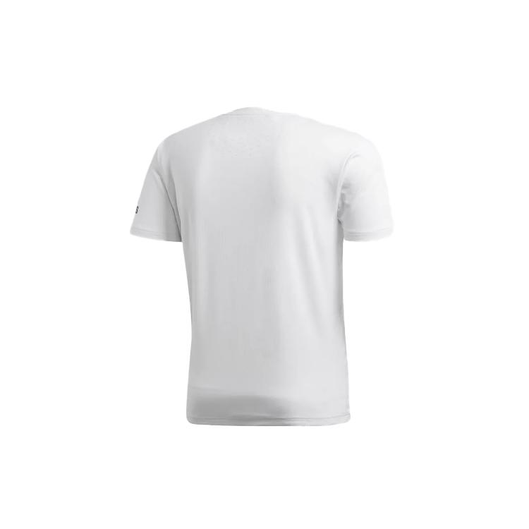 adidas T Shirts Men's White Crew Neck Moderate Straight Fit CZ5470