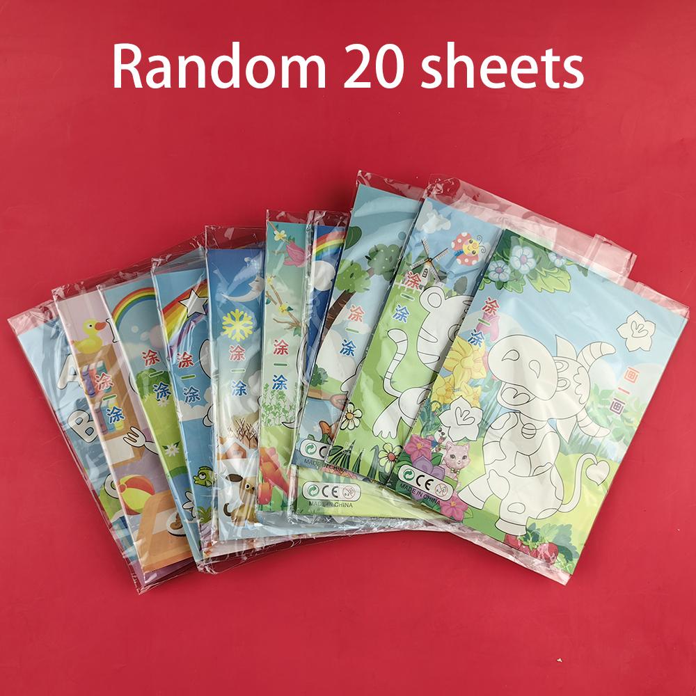 

20 Pieces of Stereo Sticker Puzzles 3D Sticker Decals Can Be Painted on the Back Fun DIY Games for Kids Suitable for Christmas Gifts