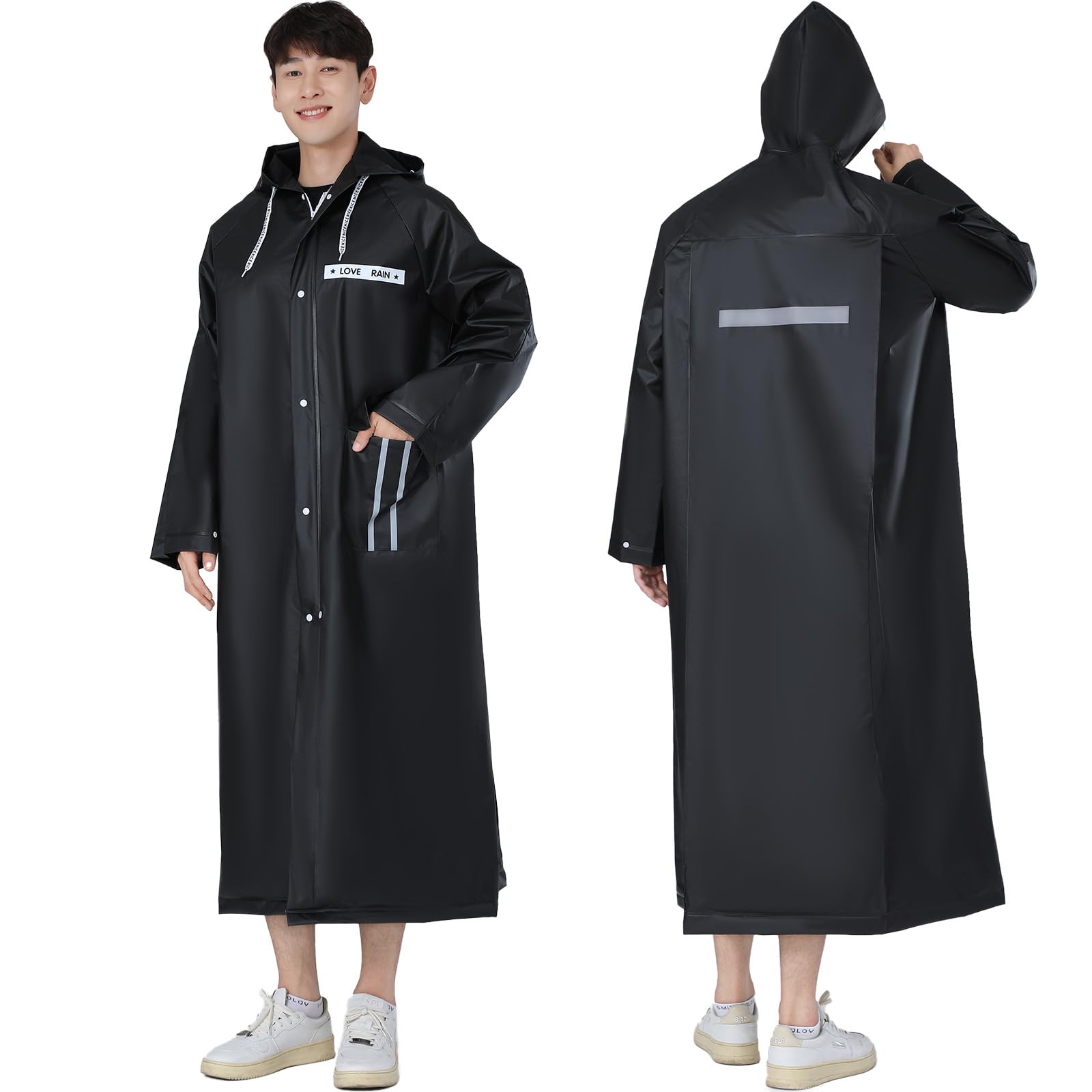 

Дождевик для велосипедов материал ЭВА x Очень дождевой велосипедный рюкзак для поездок на работу или светоотражающая лента [JEEYING] [Легкий водонепроницаемый] Женский чёрный