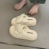 Dicke Sohle Muffin Klettverschluss schwarze Hausschuhe Damen Sommerbekleidung 2025 Sommer neue Mode coole Hausschuhe