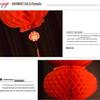 Red Oil-Paper Lanterns - Decorative Festival Hanging Ornaments for New Year Celebrations