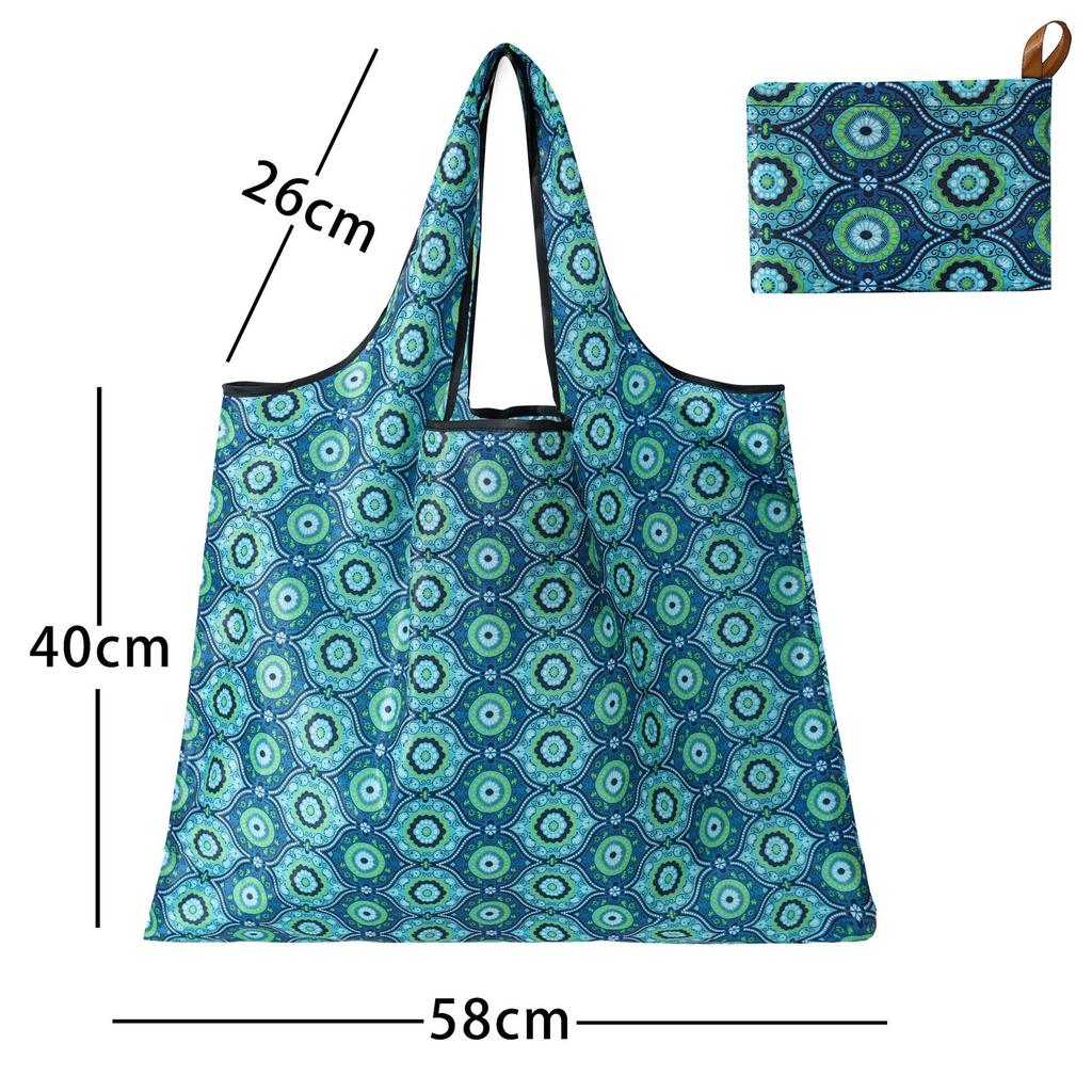 Borsa della spesa pieghevole Borsa della spesa da viaggio riutilizzabile Borsa ecologica con una spalla per viaggio Borsa tote con stampa di cactus dei cartoni animati