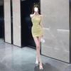 Street Style Short Bodycon Dress With Sleeveless Design For Summer Wear